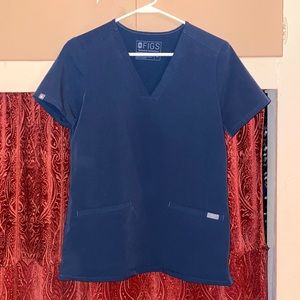 Blue XS FIGS top and bottom scrub set